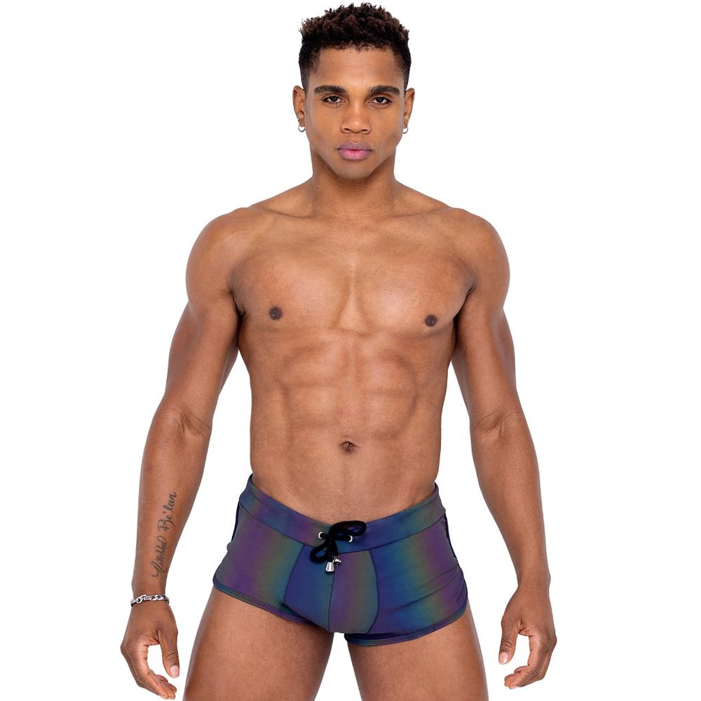 Reflective Runner Style Shorts with Drawstring - Picture 13 of 15